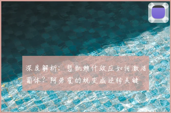 深度解析:哲凯赖什效应如何激活葡体?阿劳霍的蜕变成逆转关键